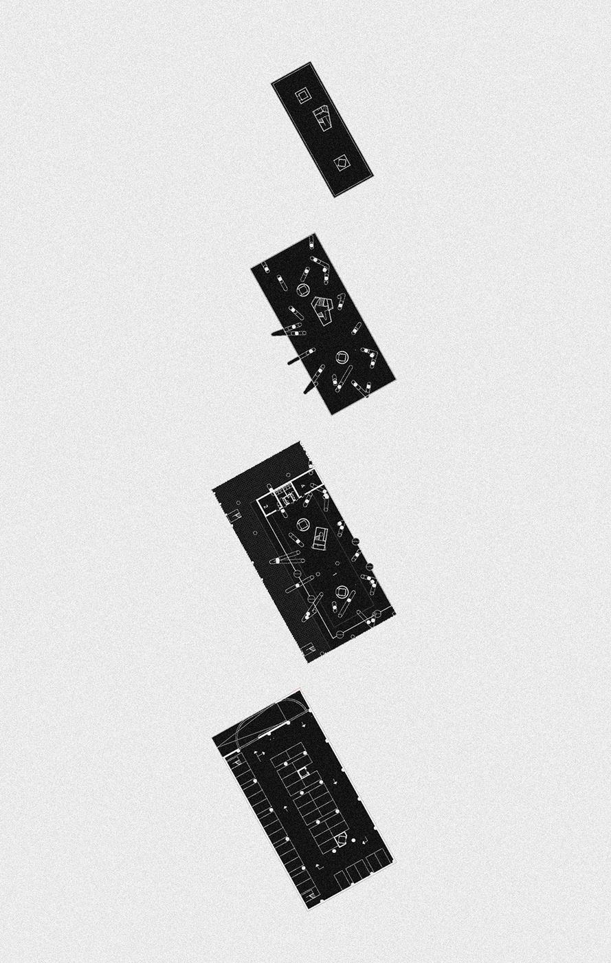 Isometric arrangement of floor plans